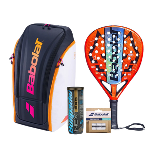 Babolat Pro Bundle - Viper Soft J. Lebron + RH Perf Bag + Balls + Overgrips - Padel Bundle - Onyx & Bloom Sports