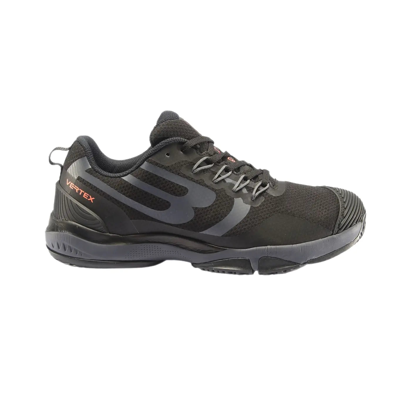 Bullpadel Vertex Hybrid Fly 22I Black Dark Grey Padel Shoes Fede Chingotto Main View - Onyx & Bloom Sports