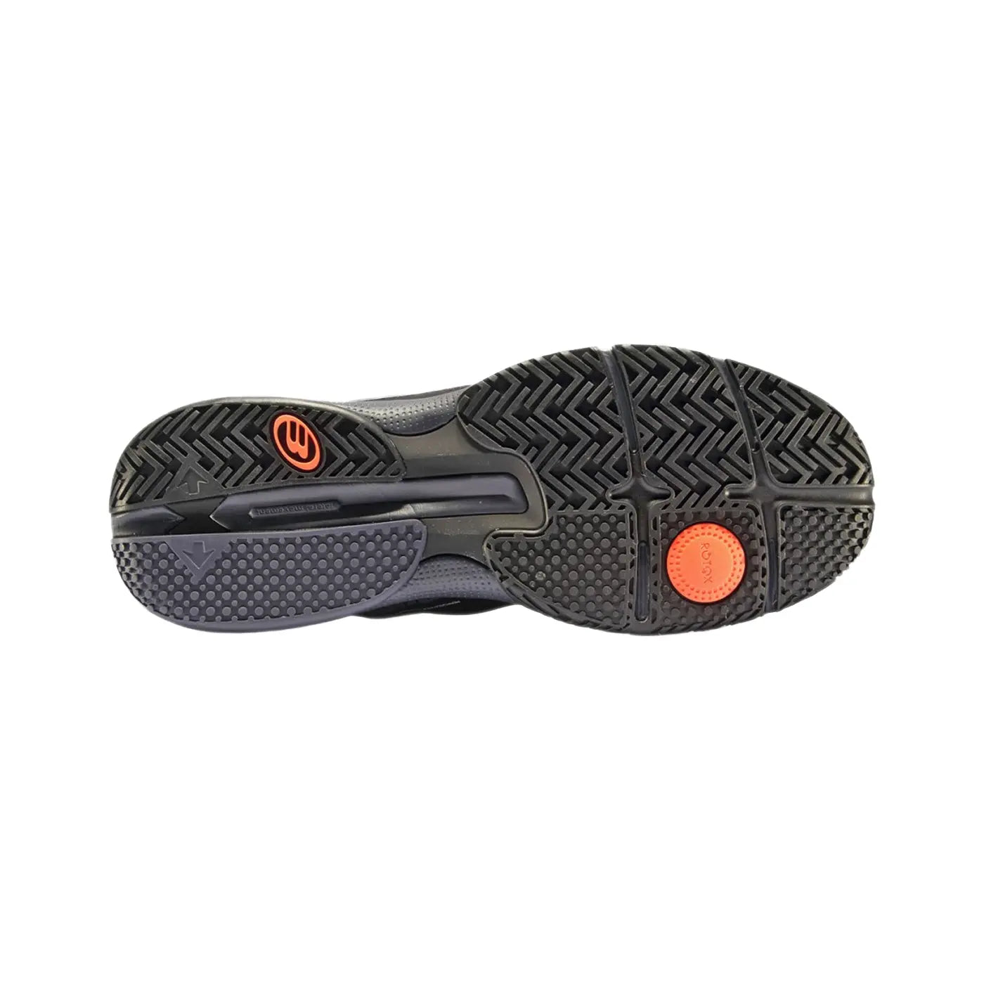 Bullpadel Vertex Hybrid Fly 22I Black Dark Grey Sole Detail - Onyx & Bloom Sports