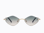 Carolina Lemke Lou Women Sunglasses CL3337-01 Gold Green Gradient Front View - Onyx & Bloom Lifestyle