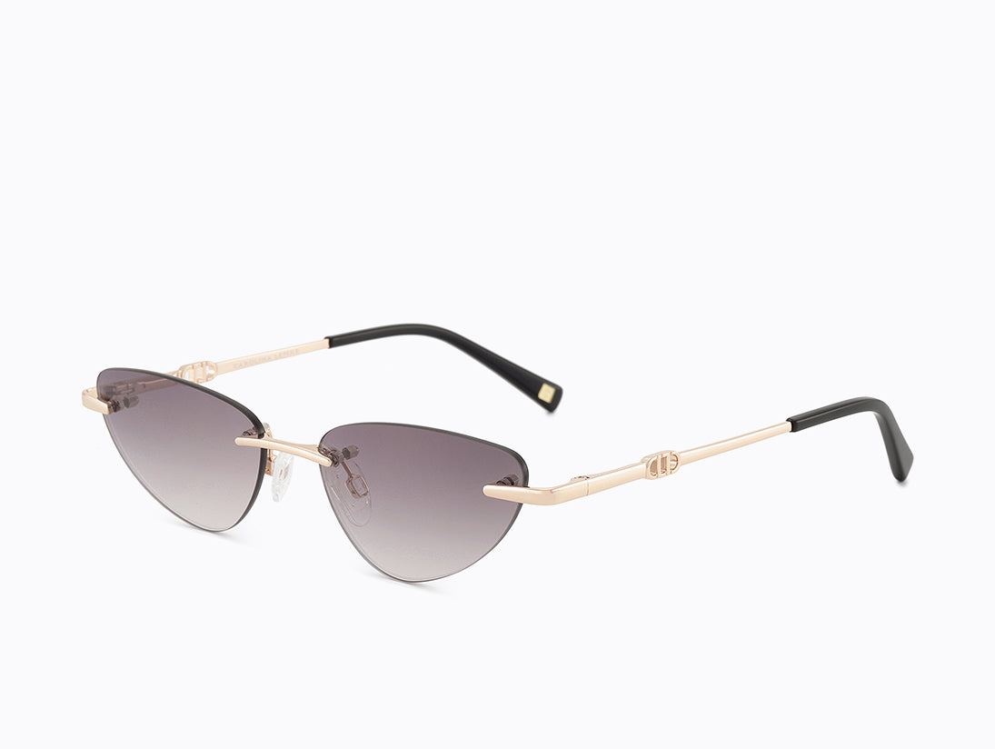 Carolina Lemke Ballet Women Sunglasses CL3810-01 Gold Brown Gradient Side View - Onyx & Bloom Lifestyle