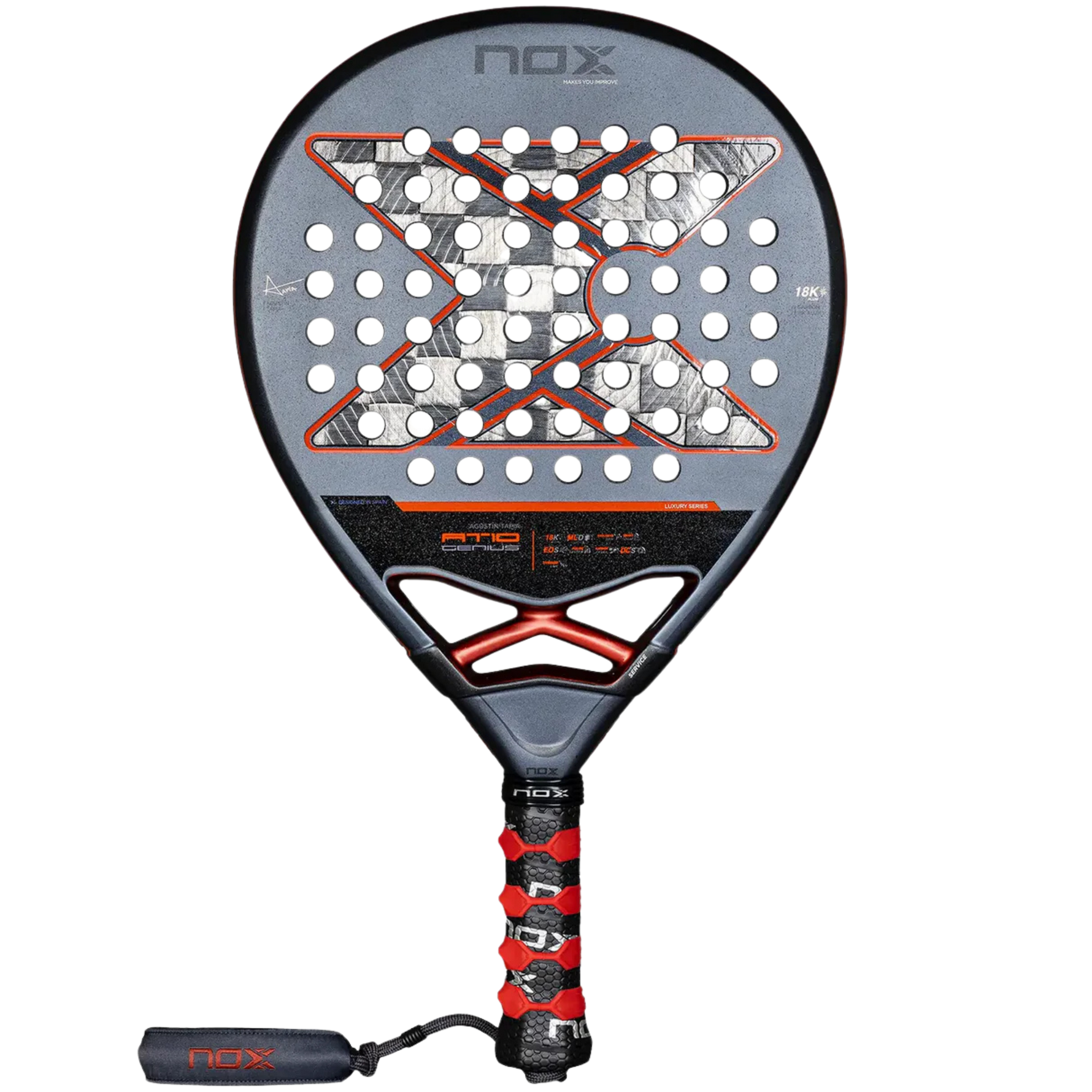 Nox AT10 Genius 18K Alum Tapia 2025 Padel Racket - Professional padel racket - Onyx & Bloom