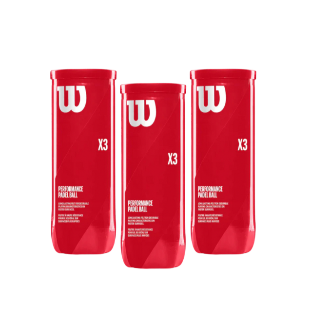 Wilson PADEL X3 Balls packaging detail - Onyx & Bloom Sports