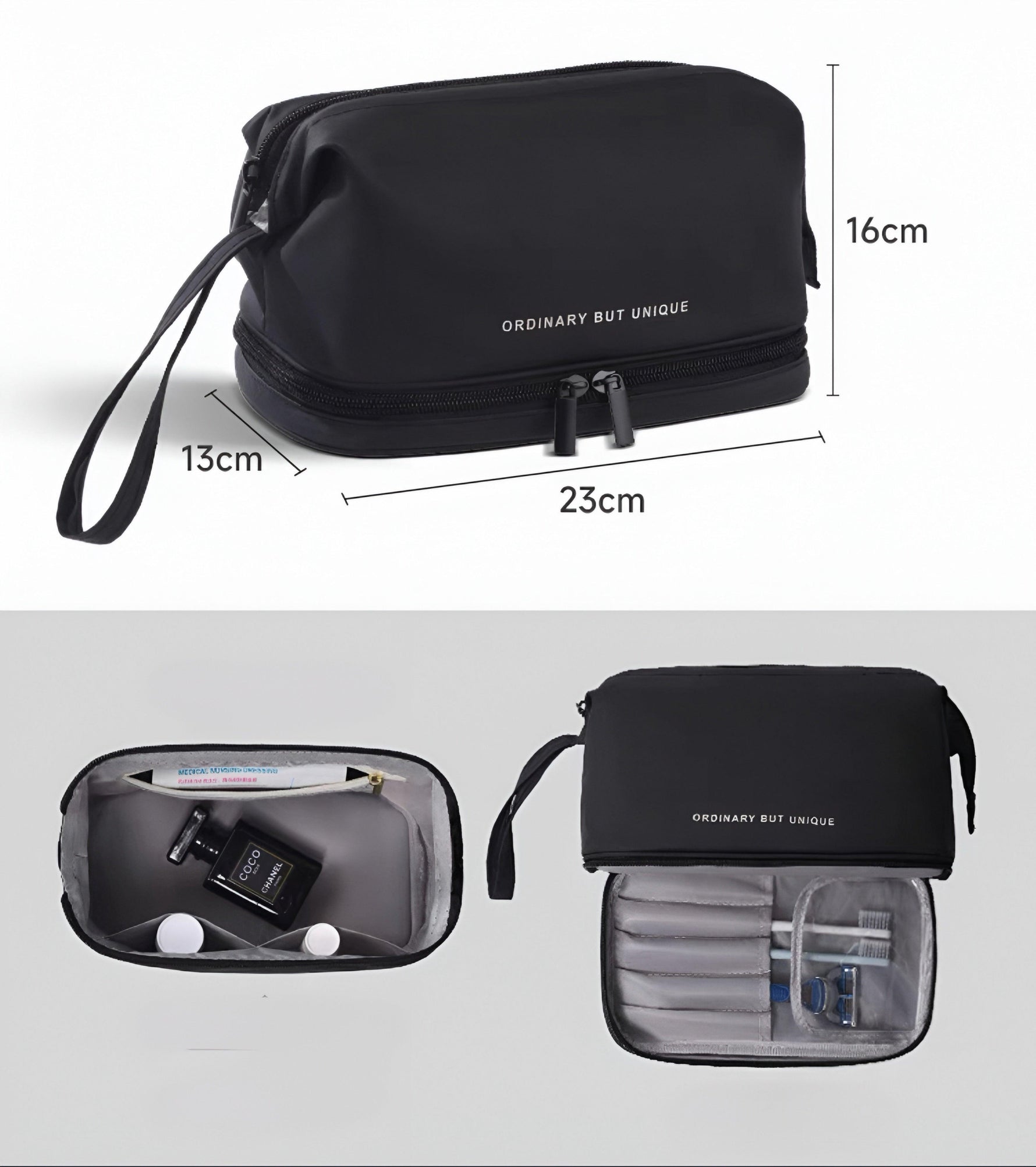 Gentleman Travel Bag side view - Onyx & Bloom Lifestyle