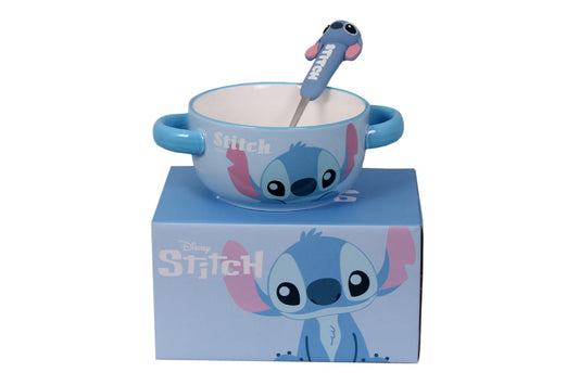 Disney Stitch Bowl with Spoon Set