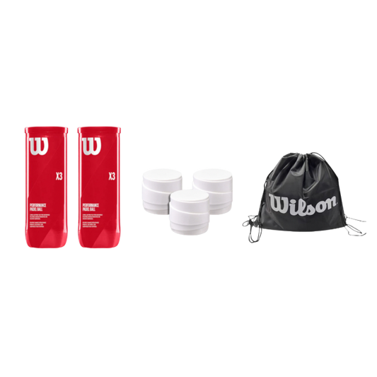 Wilson Padel Set – Balls, Overgrips & Drawstring Bag
