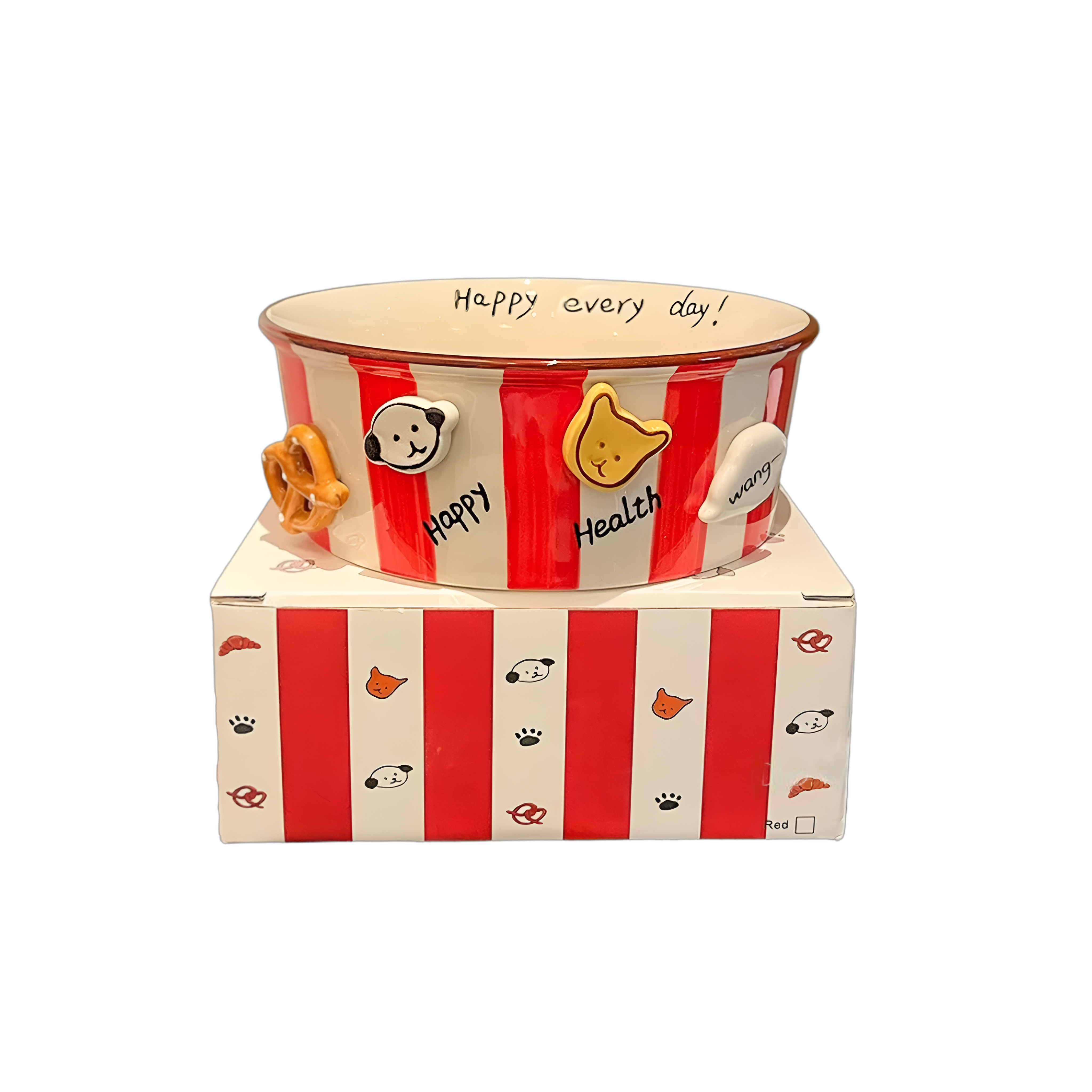 Cute Striped Ceramic Bowl detail - Onyx & Bloom Lifestyle