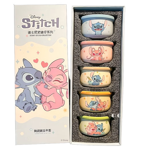 Disney Stitch Ceramic Bowl Set of Five