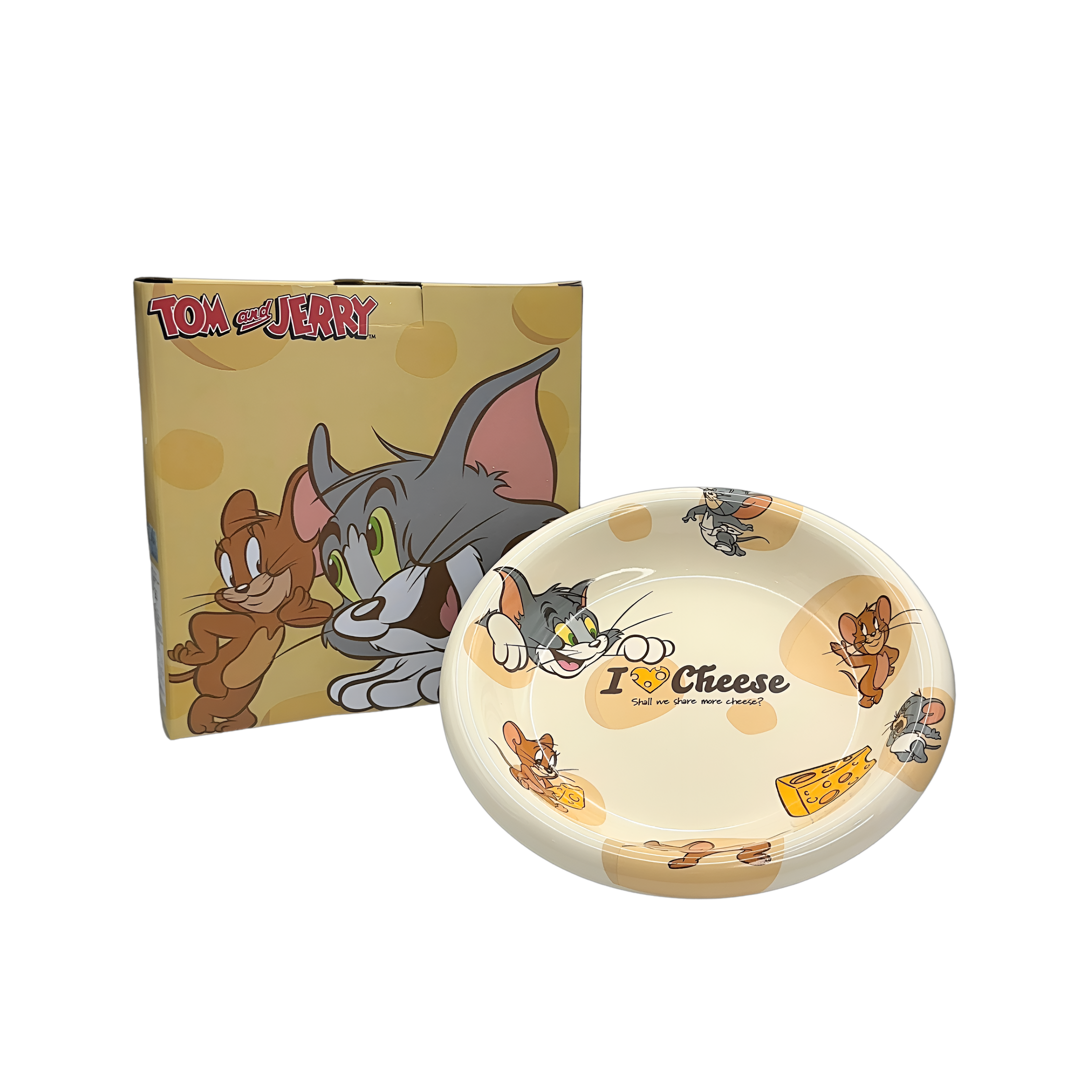 Tom and Jerry I Love Cheese Plate - Fun kids tableware - Onyx & Bloom
