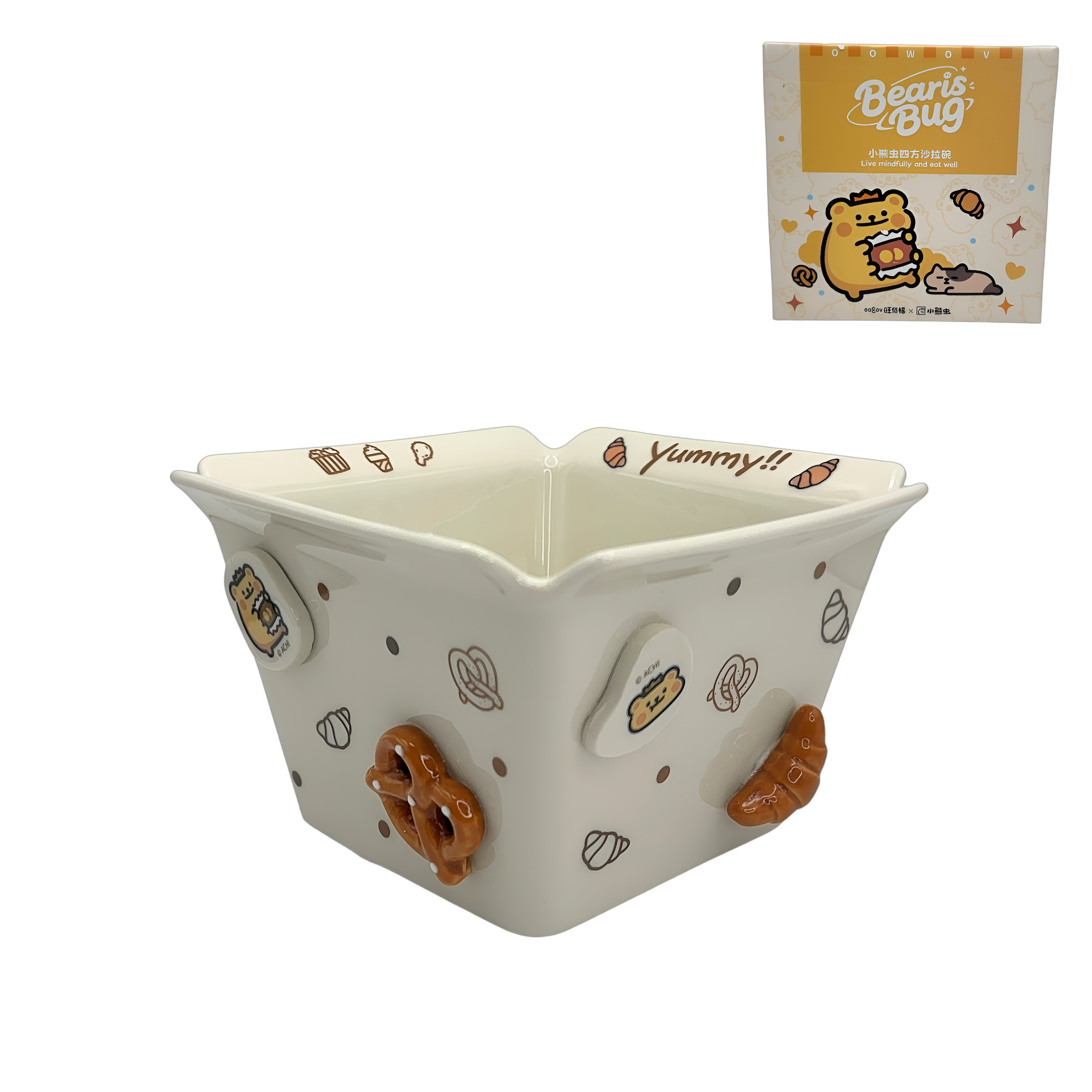 Bearis Bug Yummy Ceramic Bowl - Cute kids ceramic bowl - Onyx & Bloom