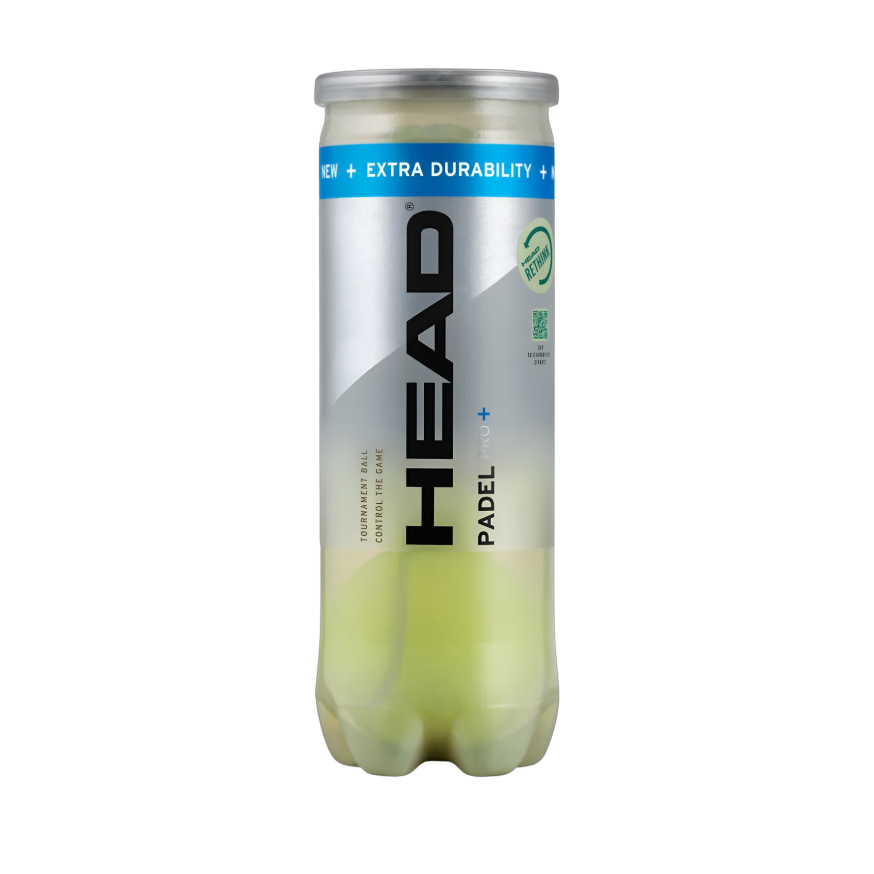 HEAD Padel Pro Plus Ball - Can of 3 padel balls - Onyx & Bloom