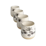 مجموعة أكواب سيراميك على شكل شجرة نخيل