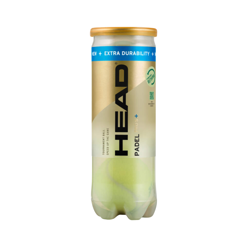 HEAD Padel Pro S Plus Ball - Can of 3 padel balls - Onyx & Bloom
