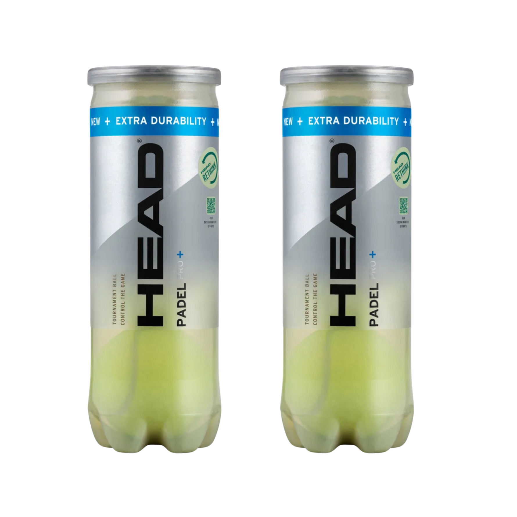 HEAD Padel Pro Plus Balls 2 Cans pack - Premium padel balls - Onyx & Bloom