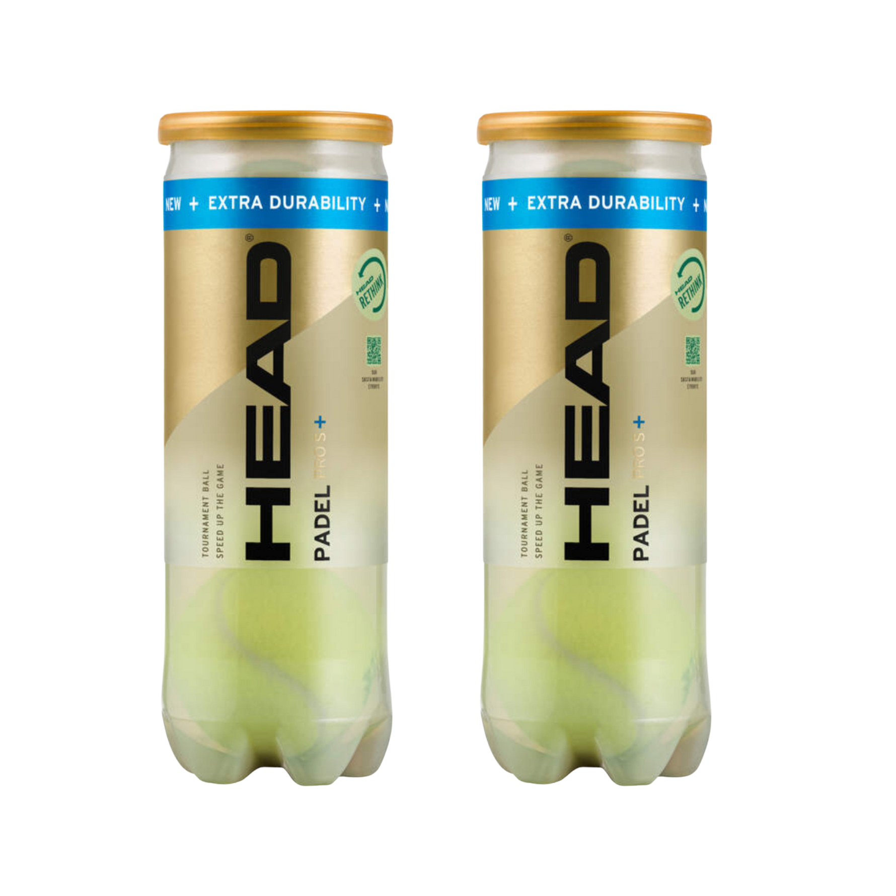 HEAD Padel Pro S Plus Balls 2 Cans pack - Premium padel balls - Onyx & Bloom