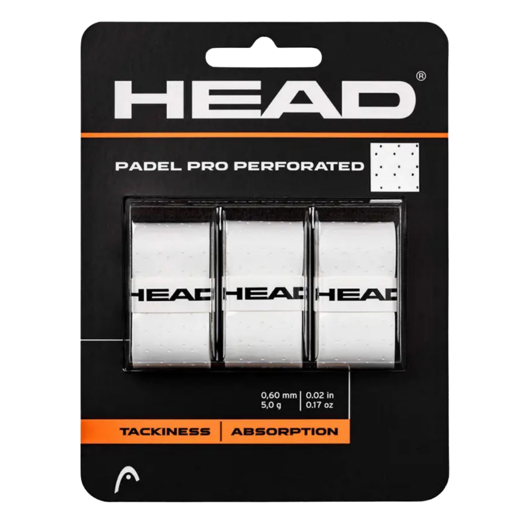 HEAD Padel Pro Perforated 3 pack Overgrips - Padel grips - Onyx & Bloom