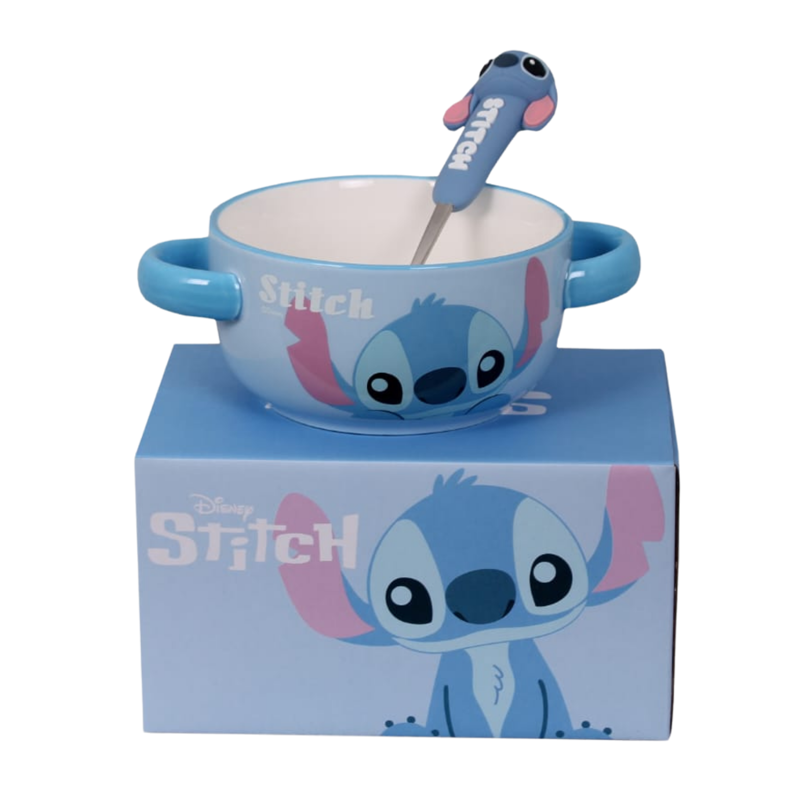 Disney Stitch Bowl with Spoon Set - Kids ceramic tableware - Onyx & Bloom