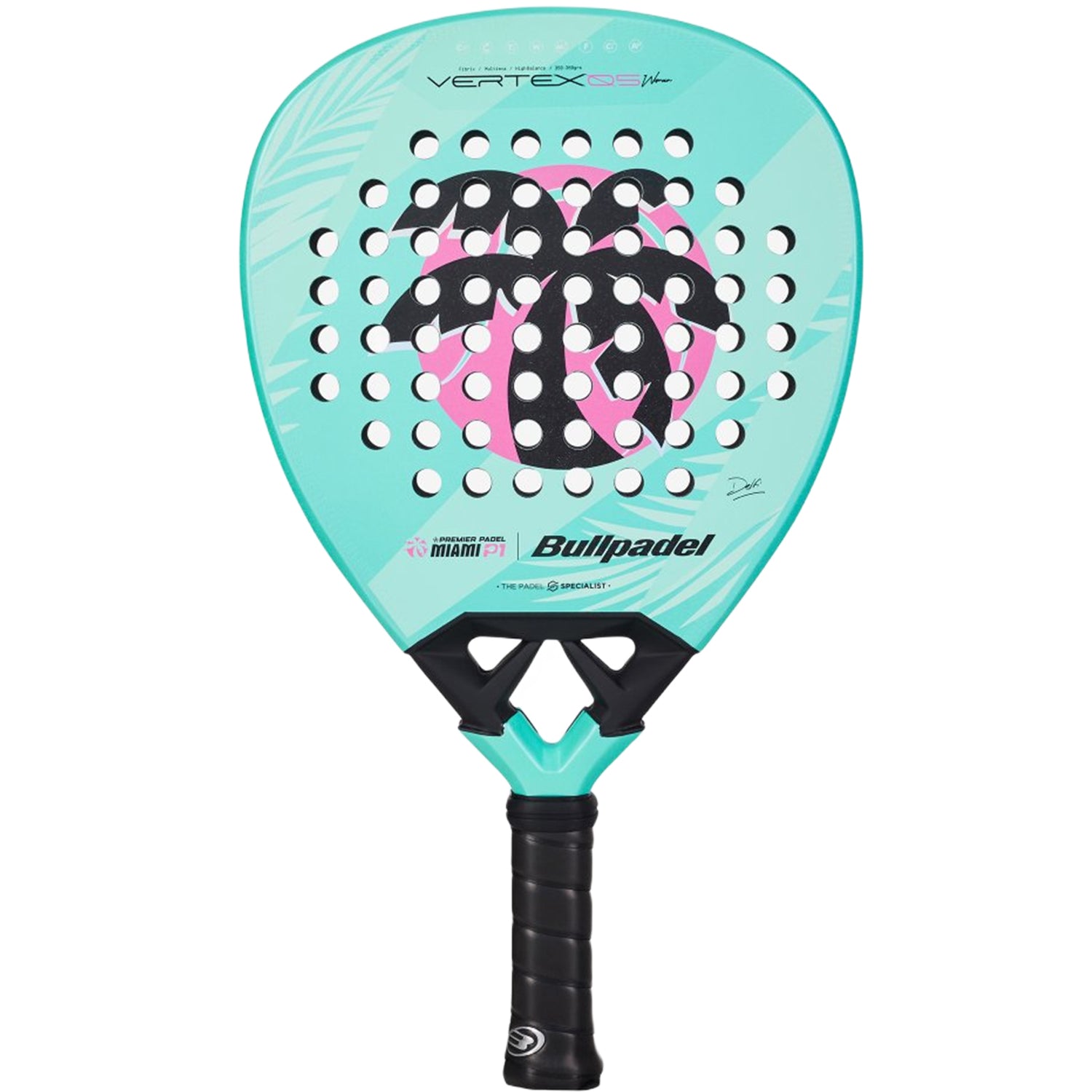Bullpadel Vertex 05 W Miami 26 Women Padel Racket Main View Delfi Brea - Onyx & Bloom Sports