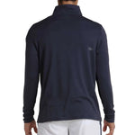 Bullpadel Nidio Long Sleeve T-Shirt Blue Shadow Front View Half Zipper Detail - Onyx & Bloom Sports