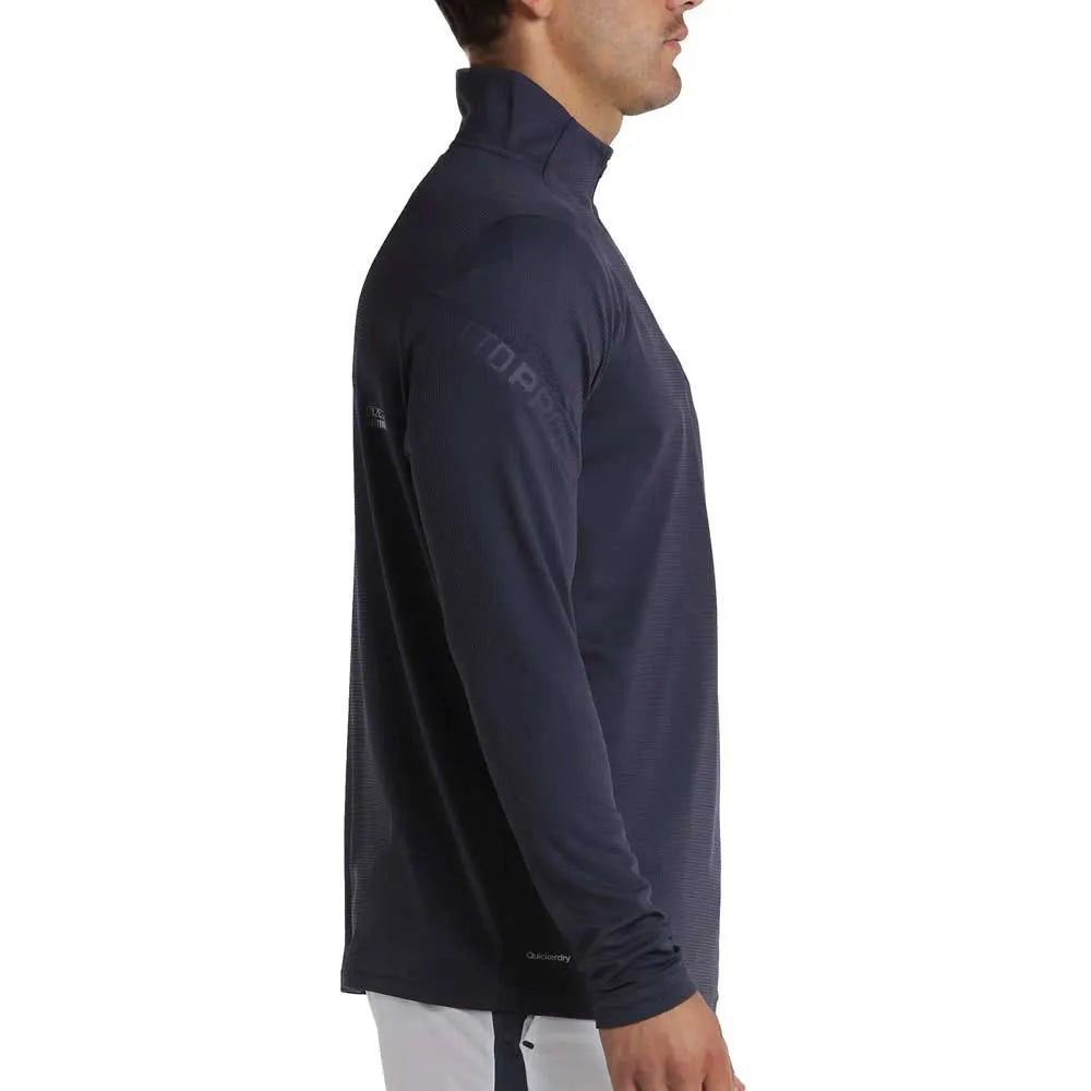 Bullpadel Nidio Long Sleeve T-Shirt Blue Shadow Detail View - Onyx & Bloom Sports