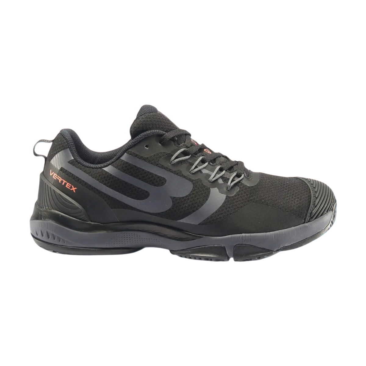 Bullpadel Vertex Hybrid Fly 22I Black Dark Grey Padel Shoes Main View - Onyx & Bloom Sports