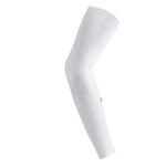 FLOKY Basic Arm Warmer White Front View - Onyx & Bloom Sports