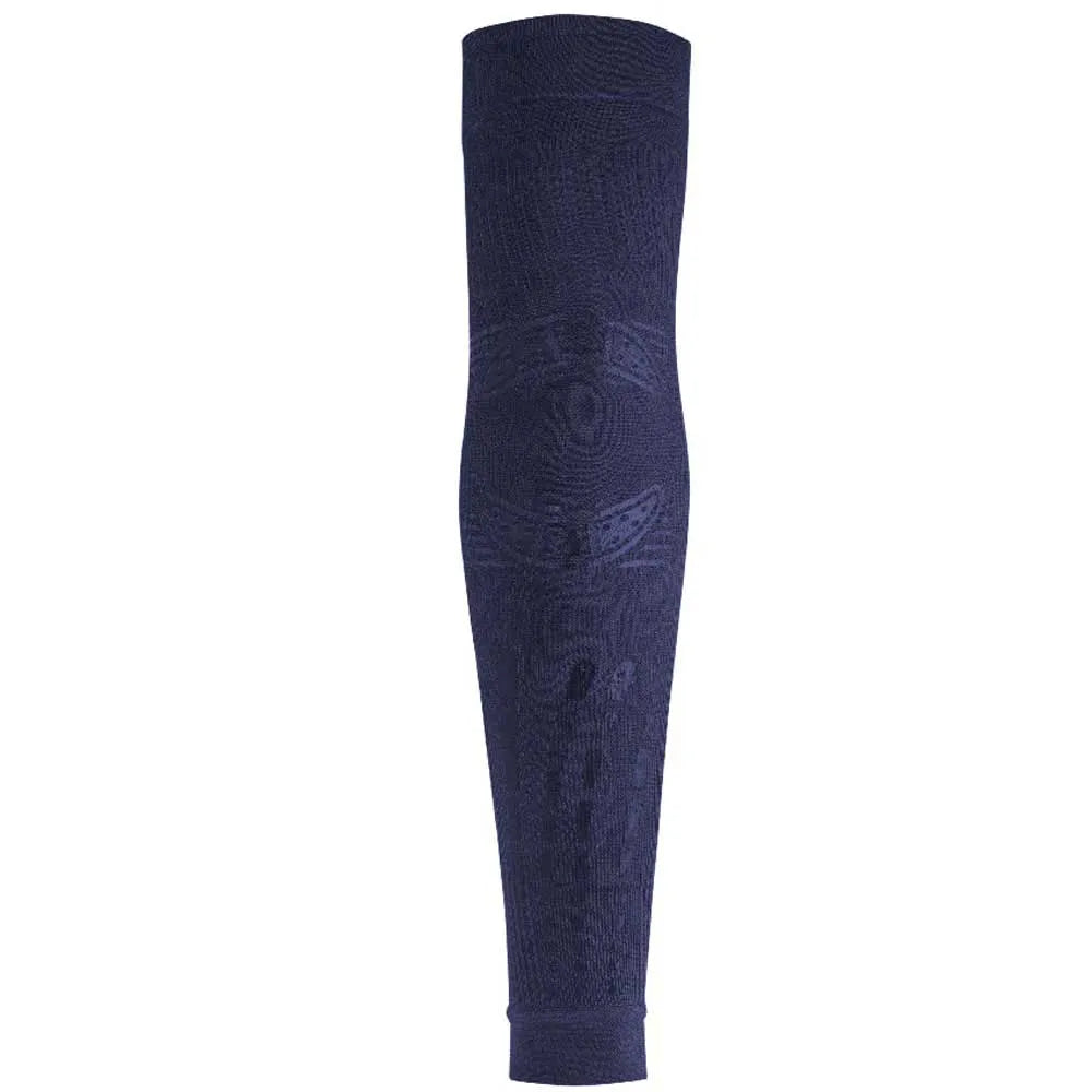 FLOKY Basic Arm Warmer Blue Detail View - Onyx & Bloom Sports