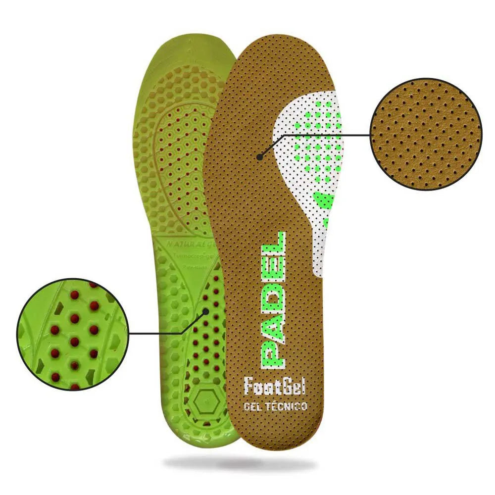 FootGel Padel Insoles Green Detail - Onyx & Bloom Sports