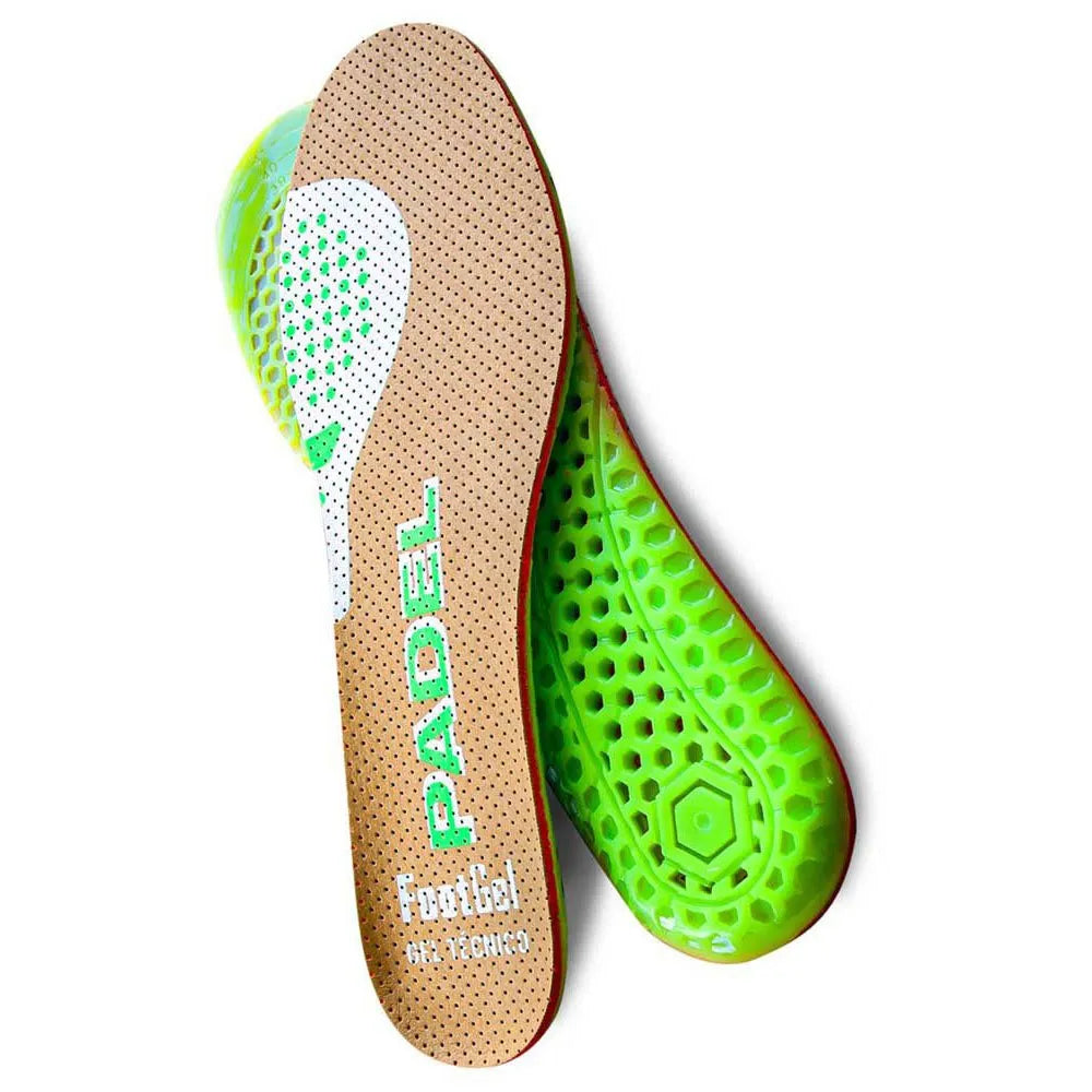 FootGel Padel Insoles Green Underside View - Onyx & Bloom Sports
