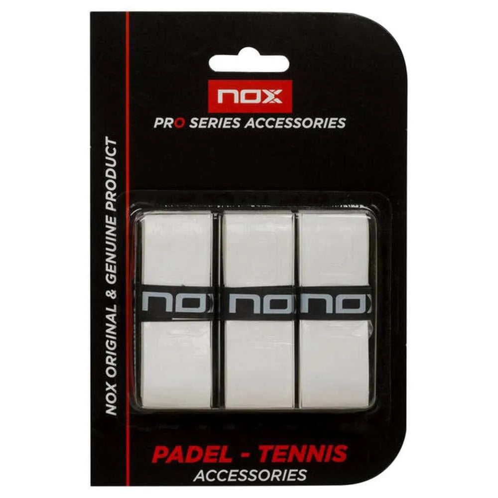NOX Padel Overgrip White 3-Pack - Onyx & Bloom Sports