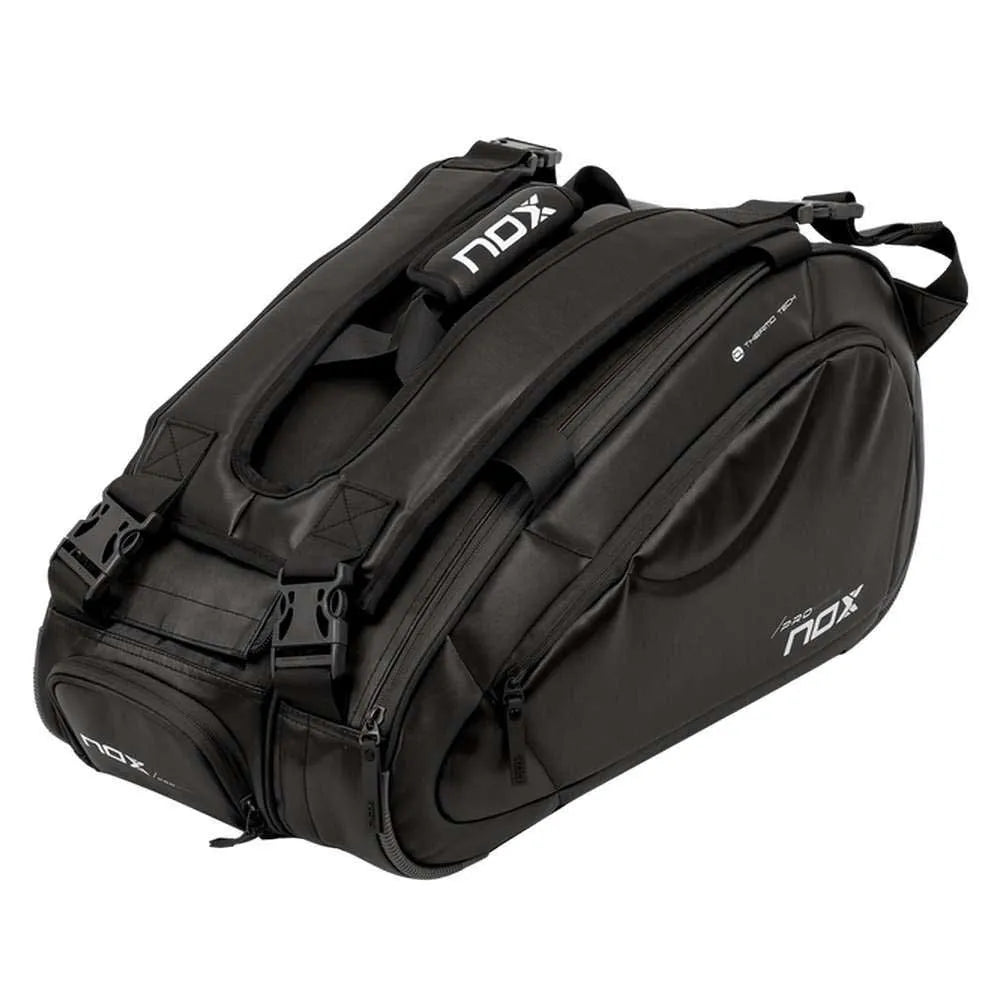 NOX Pro Series Padel Racket Bag Black Back View - Onyx & Bloom Sports