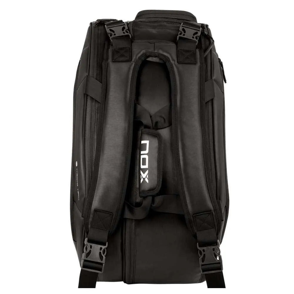 NOX Pro Series Padel Racket Bag Black Shoe Compartment - Onyx & Bloom Sports
