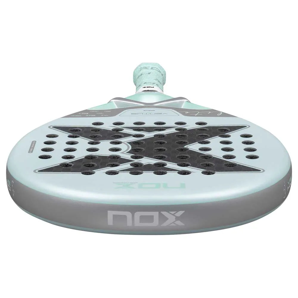 NOX Ventus Hybrid 12K Lite 2026 Padel Racket Blue Close-up - Onyx & Bloom Sports