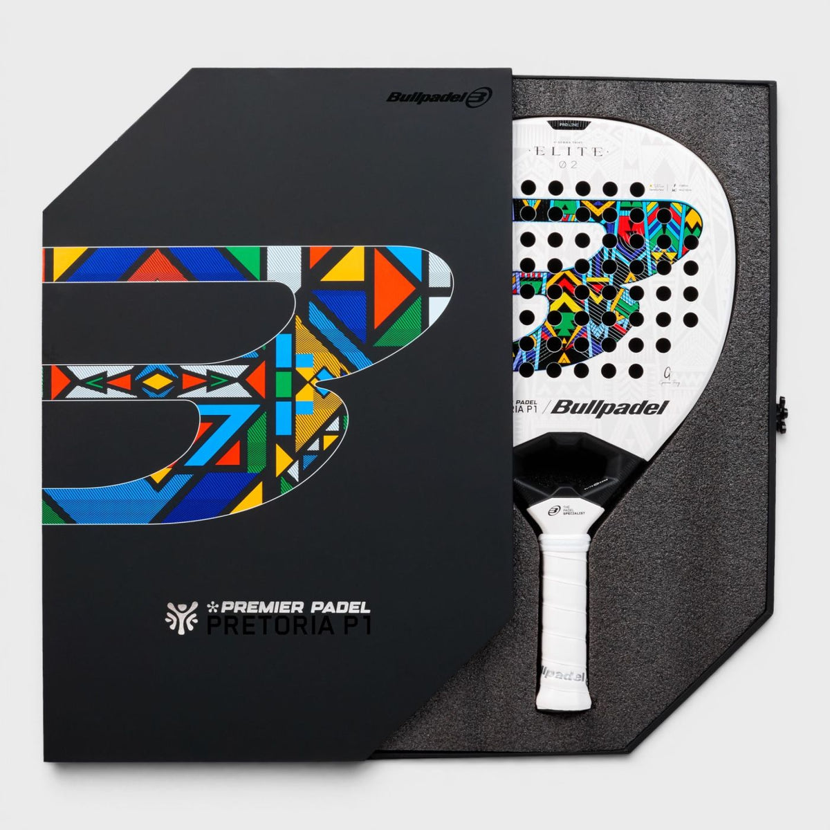 Bullpadel Elite 02 Pretoria LTD Design Detail - Onyx & Bloom Sports