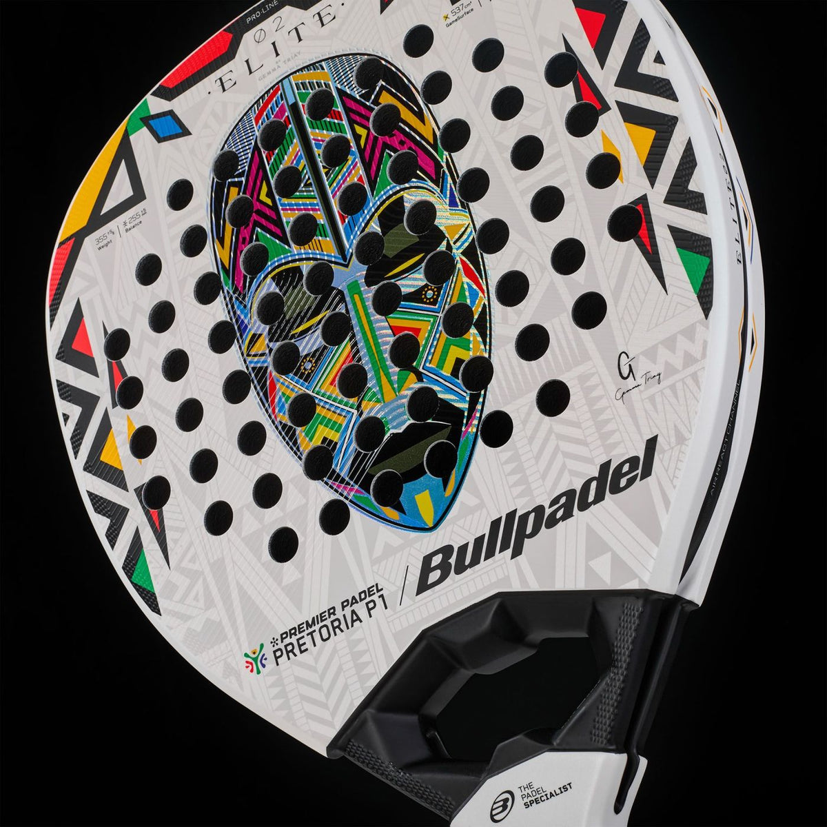 Bullpadel Elite 02 Pretoria LTD Close-up - Onyx & Bloom Sports
