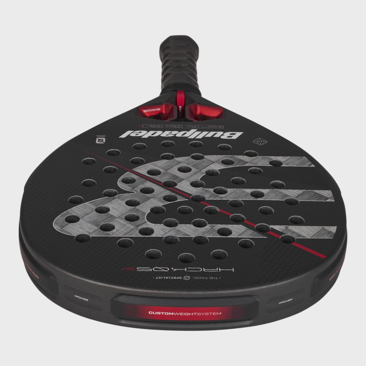 Bullpadel Hack 05 Hybrid 27 Hybrid Shape Detail - Onyx & Bloom Sports