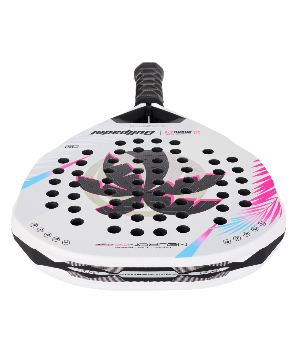 Bullpadel Neuron 02 Edge Miami 26 White Back View - Onyx & Bloom Sports