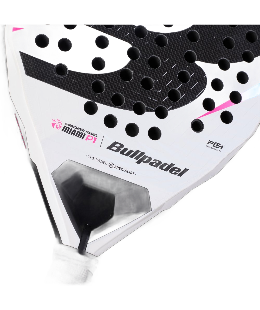Bullpadel Neuron 02 Edge Miami 26 White Surface Detail - Onyx & Bloom Sports