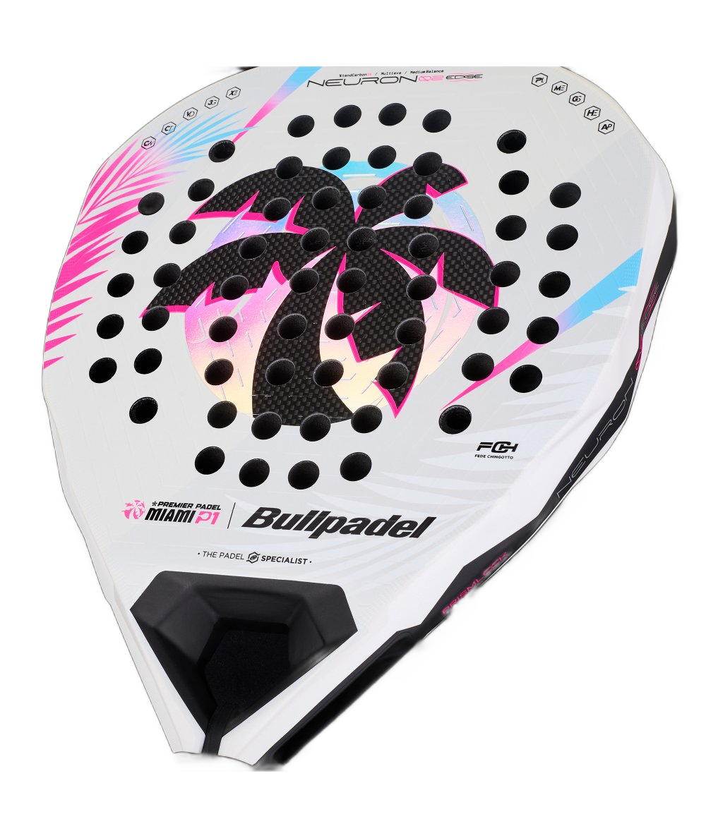 Bullpadel Neuron 02 Edge Miami 26 White Cristal Edge Profile - Onyx & Bloom Sports