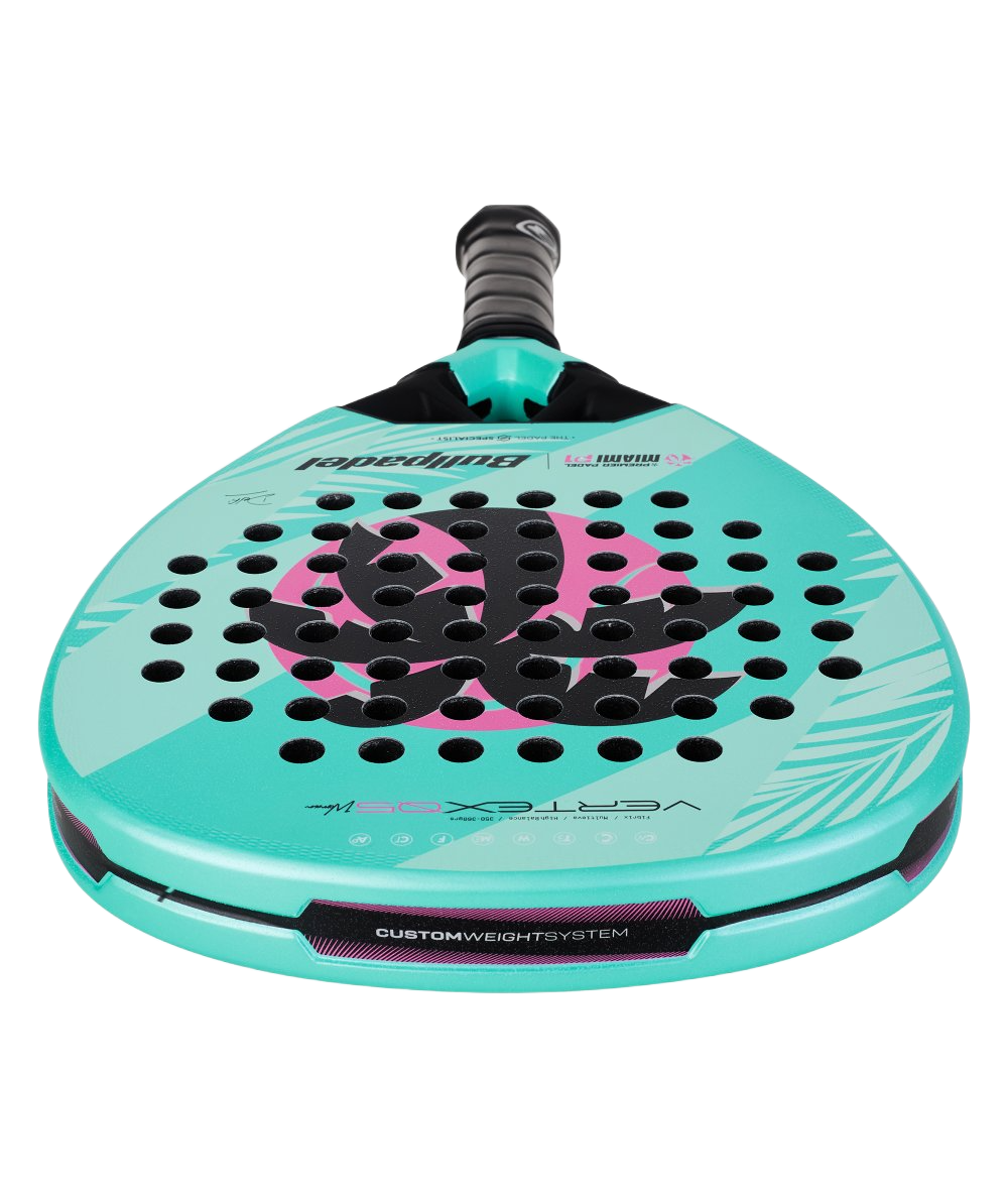 Bullpadel Vertex 05 W Miami 26 Front View Diamond Shape - Onyx & Bloom Sports