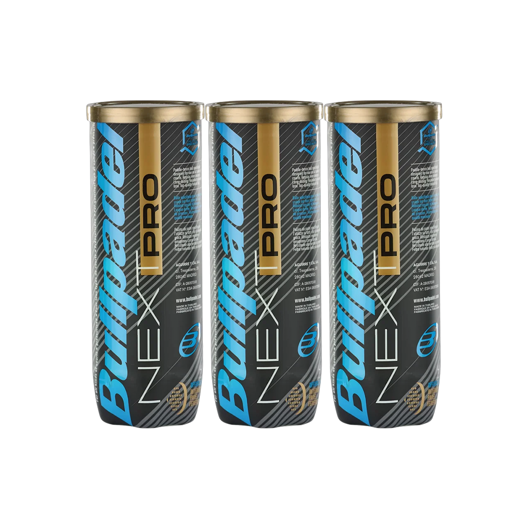 Bullpadel Next Pro Padel Balls - 3 Cans Pack