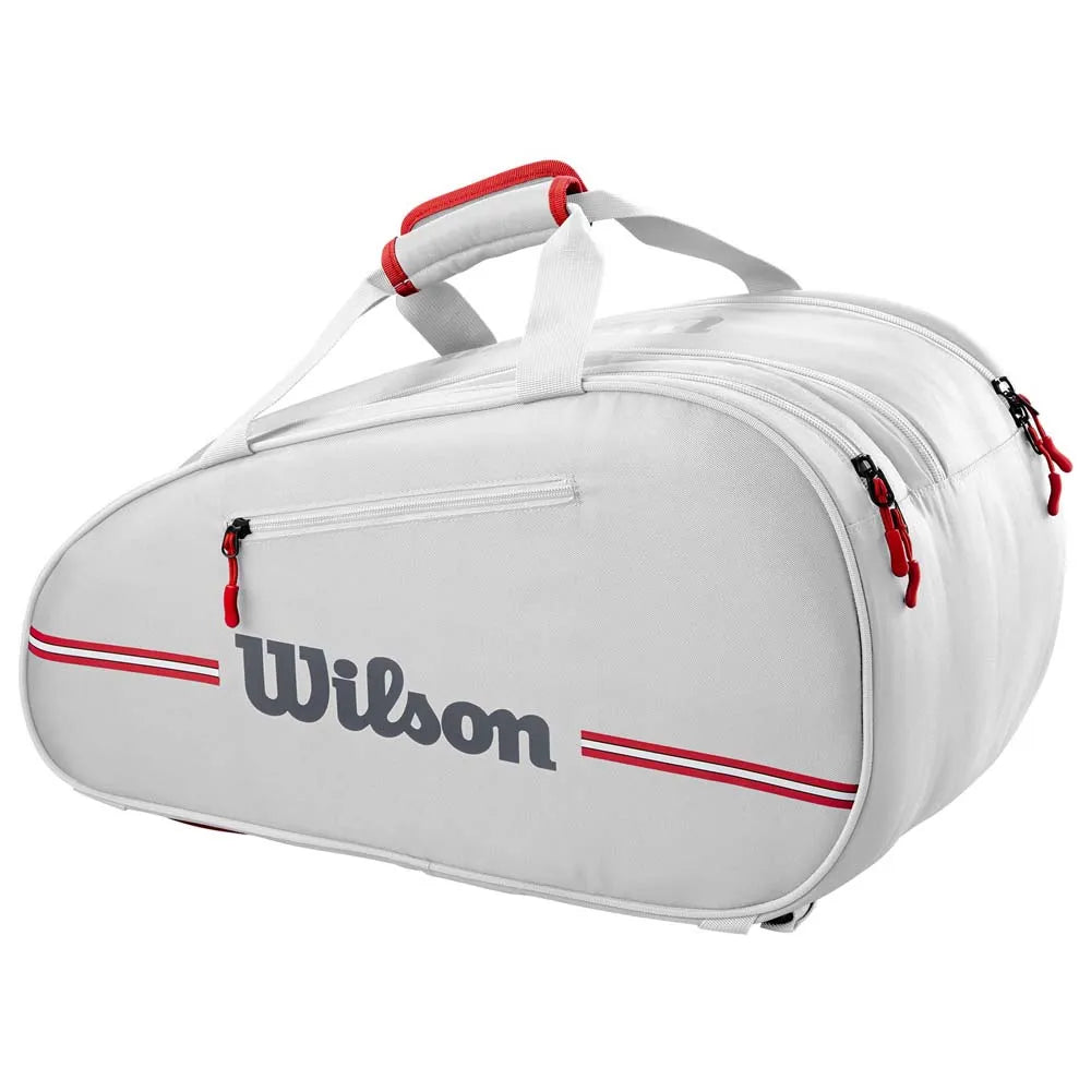 Wilson Team Padel Racket Bag White Detail - Onyx & Bloom Sports